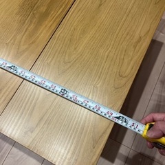 延長式　木製　ローテーブル　机の画像
