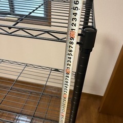 ブラック　金属　スチールラック　棚　美品の画像