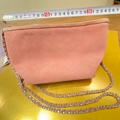 【決まりました・未使用品】ZARAスエードバッグ ピンクの画像