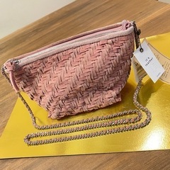 【決まりました・未使用品】ZARAスエードバッグ ピンク