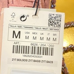 【決まりました・未使用品】ZARAスエードバッグ ピンクの画像