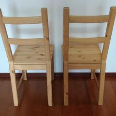 【IKEA】ダイニングチェア２脚（IVAR イーヴァル）の画像