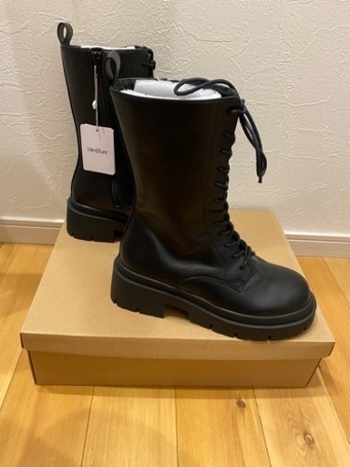 Heather ヘザー　23.5レディース ブーツ レースアップミドルブーツ