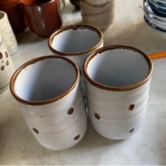 水玉　湯呑み
