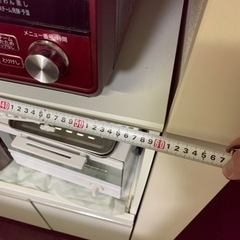 レンジ台　スライド式　コンセント穴ありの画像