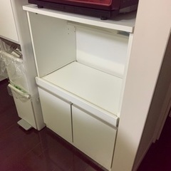 レンジ台　スライド式　コンセント穴あり
