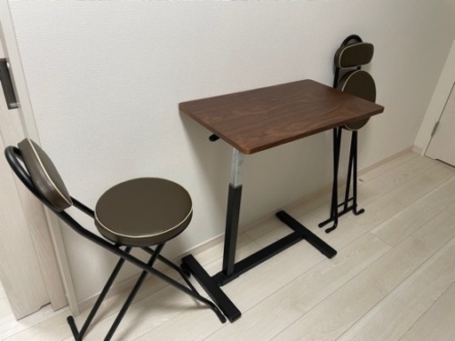 可変式テーブル & 折りたたみ椅子セット