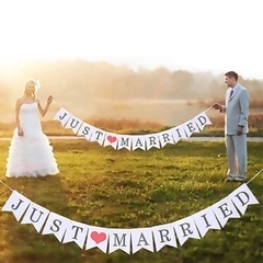 ウェディング ガーランド JUST MARRIED HAPPY WEDDINGの画像
