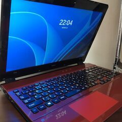 赤NEC　高年式ハイスペック　高性能7世代Core i7搭載 高速SSD480G　メモリ大容量16G　薄型スリム　テンキー　フルHD大画面15.6インチ　薄型軽量モデル　カメラ内蔵　HDMI出力　USB3.0 Wifi対応