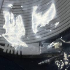 爆速2F-4053 新品 フラット 有線LANケーブル　10m 幅7.5㎜　厚さ1.5㎜　有線ランケーブルの画像