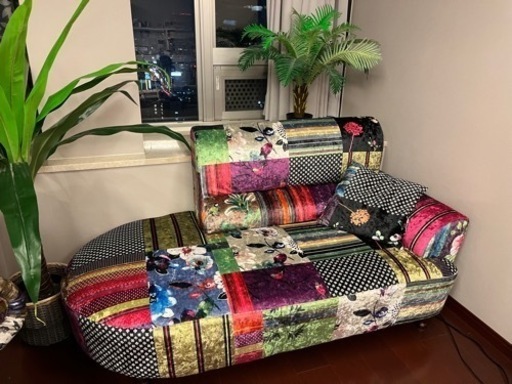 片肘カウチソファー　美品