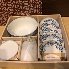 新品箱入り　波佐見焼 若竹 8点set♪の画像