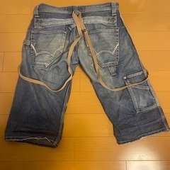 デニム　ハーフパンツの画像