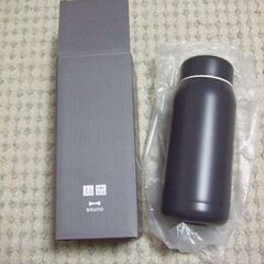 ★新品／未使用品★ステンレスボトル★ユニクロ×BRUNO ブルーノ★チャコール★約350ml★感謝祭 ノベルティ 非売品の画像