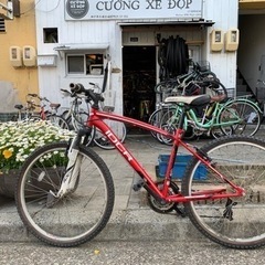 ??　ＭＴＢ自転車　２６インチ　3x7変速　赤　配達可能