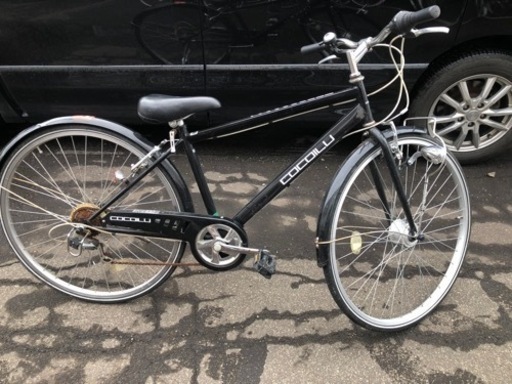 瀧　フラットハンドル　27インチ 自転車　切り替え6段　LEDライト付き　鍵無し