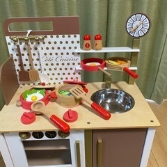 子供　キッチン　木製　おままごと【商談決定】の画像