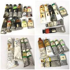 🔷🔶🔷KI16/84　油絵具 画材 ケース まとめて holbein インク 総重量7.5kg 油彩 用品 道具 木製ケース オイル パレット ホルベイン ShinHan🔷🔶🔷の画像