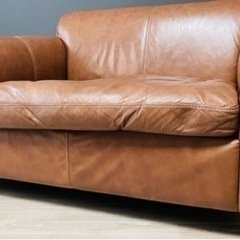 2408. 定価25万円☆1.5人掛け☆ASPLUND アスプルンド HALO ハロ イギリス GIL SOFA ギルソファ 総本革 1.5P 英国☆ソファ☆ダイニング☆ダイニングチェア☆の画像