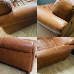 2408. 定価25万円☆1.5人掛け☆ASPLUND アスプルンド HALO ハロ イギリス GIL SOFA ギルソファ 総本革 1.5P 英国☆ソファ☆ダイニング☆ダイニングチェア☆の画像