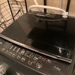 洗濯機 5.5kg 黒 秋田市 ハイセンス 2020年製の画像