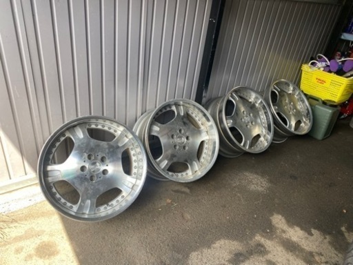 A7【希少中古送料込】レオンハルト ライゼ 19インチ 4本タイヤホイール 4本 会社宛送料無料 16×7J レオンハルト ライゼ プログレス