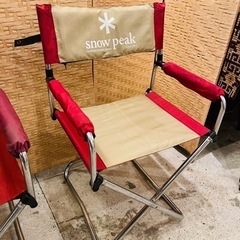 《売約済》【池上店】　② スノーピーク　snow peak snowpeak アウトドア　チェア　折りたたみ　希少　レア　ベージュの画像