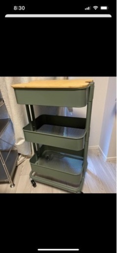 IKEA ロースコグ　グレーグリーン&まな板