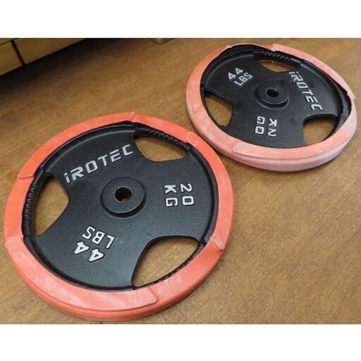 ♪IROTEC/アイロテック ウェイトプレート 20kg×2枚 レギュラー ラバー