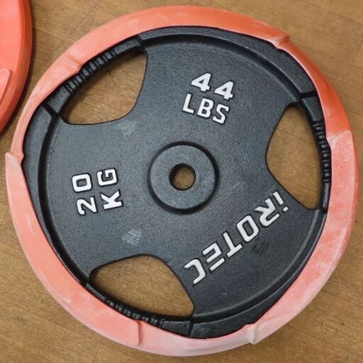 ♪IROTEC/アイロテック バーベルウェイト 20kg×2枚 レギュラー ラバー