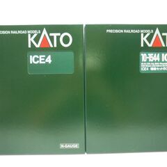 Nゲージ KATO ICE4(グリーン帯) 基本+増結セットA,Bの12両 室内灯付きの画像