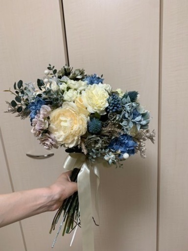 ブーケ&ブートニア 結婚式 アーティフィシャルフラワー くすみ