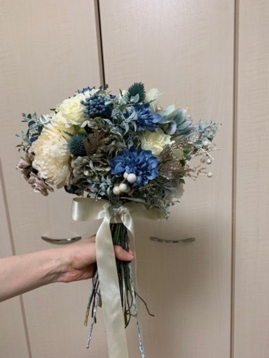 ブーケ&ブートニア 結婚式 アーティフィシャルフラワー くすみ