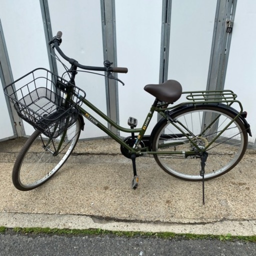 ELEANOR 26インチ ６速グリップシフト カーキ/ブラック 軽快車