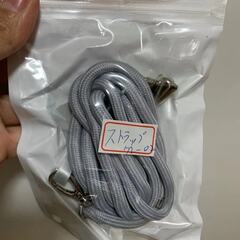 【新品】スマホ ストラップ ネックストラップ 調整可能 首掛け 斜め掛け (グレー色)の画像