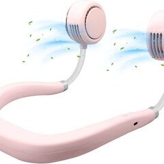 【新品】首掛け扇風機  USB充電式 首掛け·卓上·手持ち 風量...