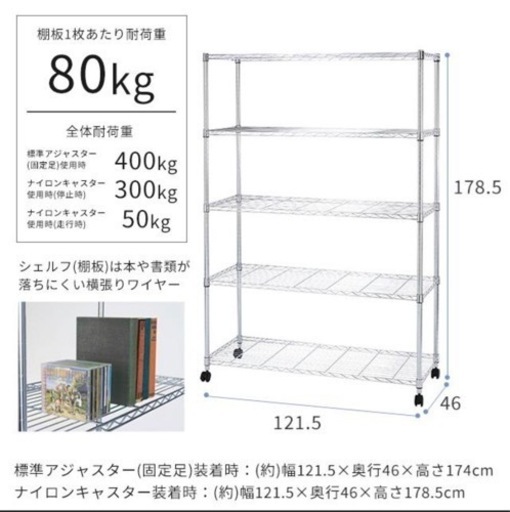 [確定しました]メタルラック、スチールラック、収納棚−幅120cm