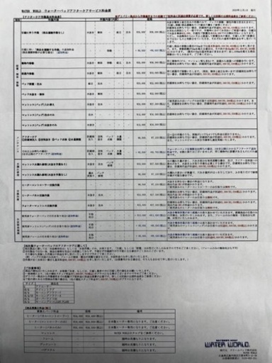ウォーターベッド　クイーンサイズ