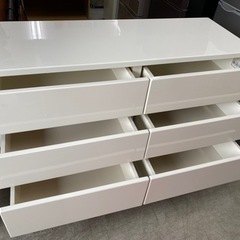 ※終了※ニトリ★ホワイト家具 タンス 収納 チェストの画像