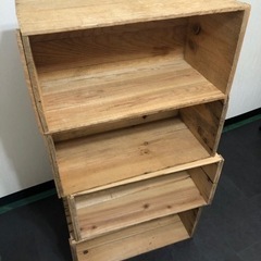 りんごの箱　塗装無し　四つまとめての画像