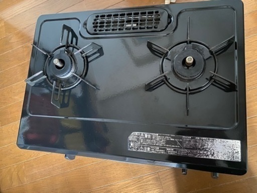 2019年製?リンナイ コンパクトガステーブル 都市ガスCHM34BKL 左強火 片面水無し(0428m)