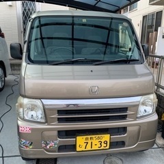 車中泊、キャンプ仕様　故障の少ないノンターボ　バモスM 希少なシャンパンゴールドの画像