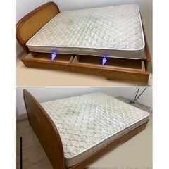 ベッド　ベッドフレーム　マットレス Z12#【セット】 マットレス ベッド 収納付き ベッドフレーム & マットレス