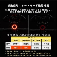 ROCKBROS 自転車 テールライト 自動点灯スマートブレーキ警告 USB充電の画像