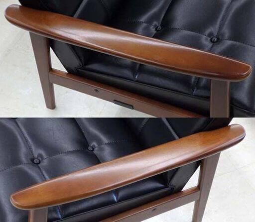 北海道 千歳市/恵庭市 状態良好!!カリモク家具 カリモク60 Kチェア2シーター W36173BWK スタンダードブラック 2Pソフ