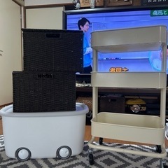 【ご商談中】収納ケース、ワゴンキャスターなど4点