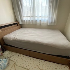 セミダブルベットフレーム 大川家具 マットレスなし 最終値下げ