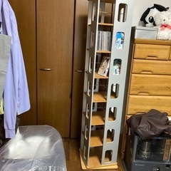 お話し中　回転式コミック棚　7段　
