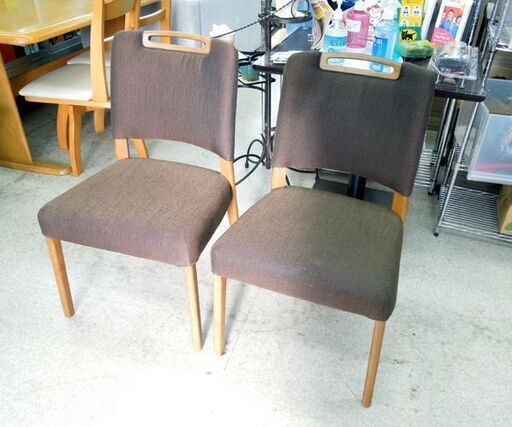 ニトリ 2人掛け ダイニングセット ウオールナットカラー 80×80cm テーブル 椅子2脚 ☆ 札幌市 北区 屯田 