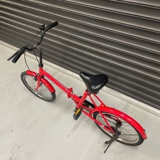 20インチ　小径自転車　レッド